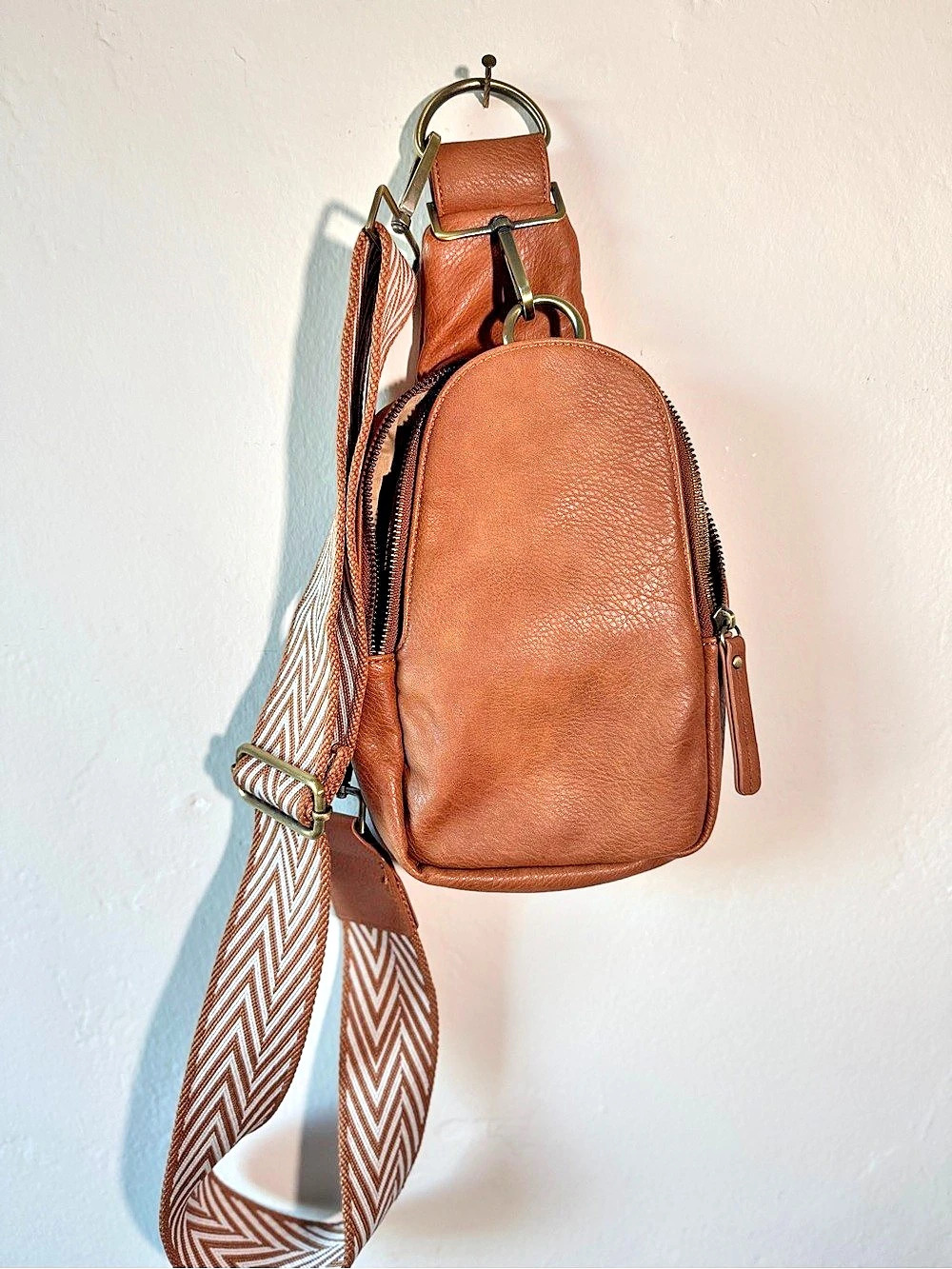 Urban Originals Liberty Sling Bag Brown & White
